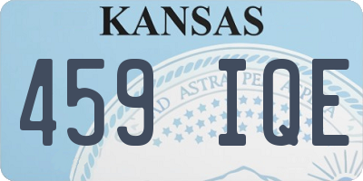 KS license plate 459IQE