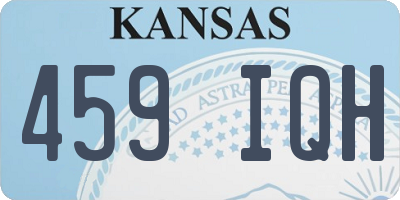 KS license plate 459IQH