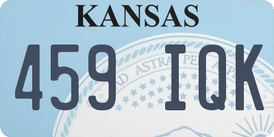 KS license plate 459IQK