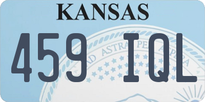 KS license plate 459IQL