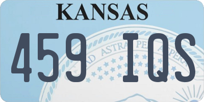 KS license plate 459IQS