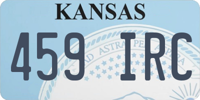 KS license plate 459IRC