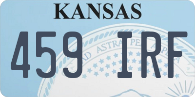 KS license plate 459IRF