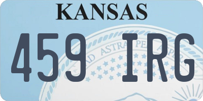 KS license plate 459IRG