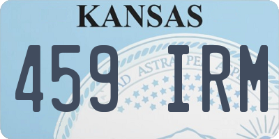 KS license plate 459IRM