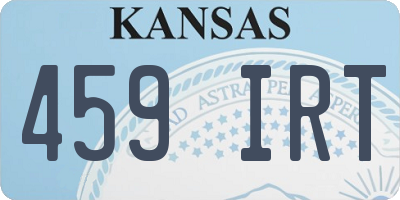 KS license plate 459IRT