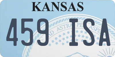 KS license plate 459ISA