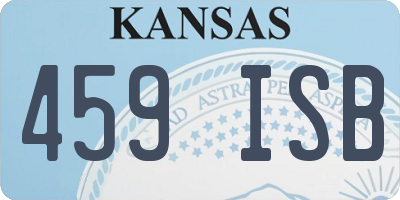 KS license plate 459ISB