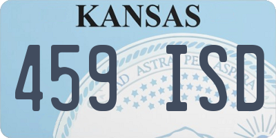 KS license plate 459ISD