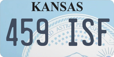 KS license plate 459ISF