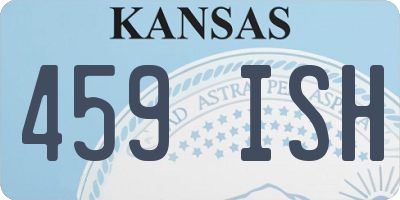 KS license plate 459ISH