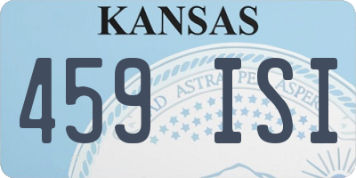 KS license plate 459ISI