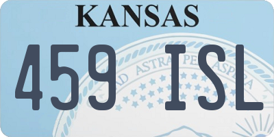 KS license plate 459ISL