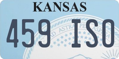 KS license plate 459ISO