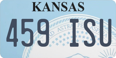 KS license plate 459ISU