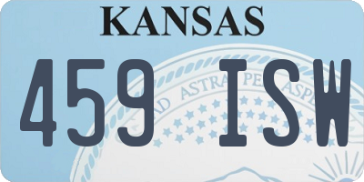 KS license plate 459ISW
