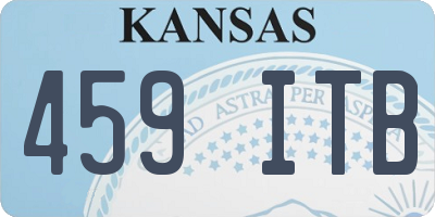 KS license plate 459ITB