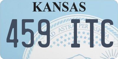 KS license plate 459ITC