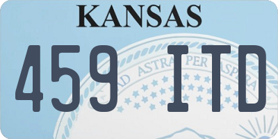 KS license plate 459ITD
