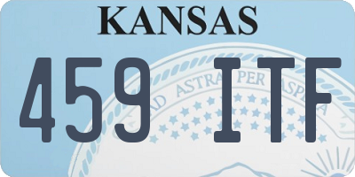 KS license plate 459ITF