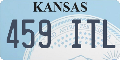 KS license plate 459ITL