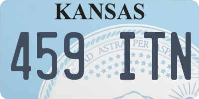 KS license plate 459ITN