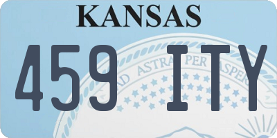 KS license plate 459ITY