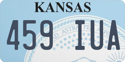 KS license plate 459IUA