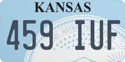 KS license plate 459IUF