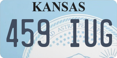 KS license plate 459IUG