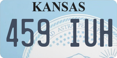 KS license plate 459IUH