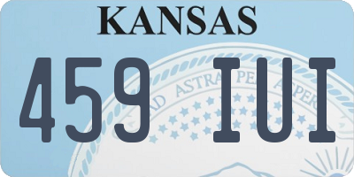 KS license plate 459IUI