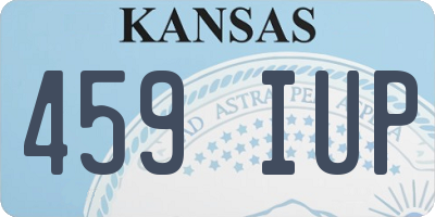 KS license plate 459IUP
