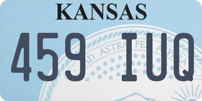 KS license plate 459IUQ