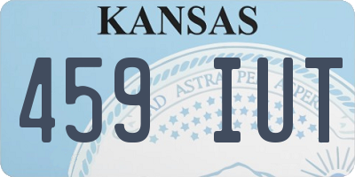 KS license plate 459IUT