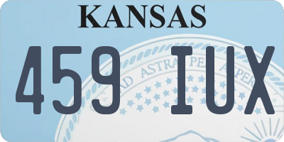 KS license plate 459IUX