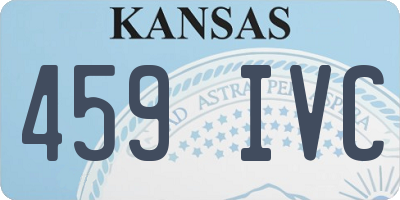 KS license plate 459IVC