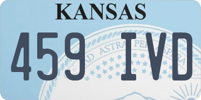 KS license plate 459IVD