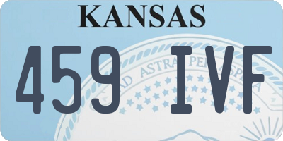 KS license plate 459IVF