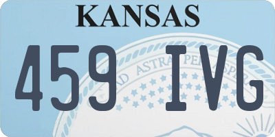 KS license plate 459IVG