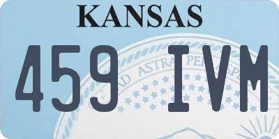 KS license plate 459IVM