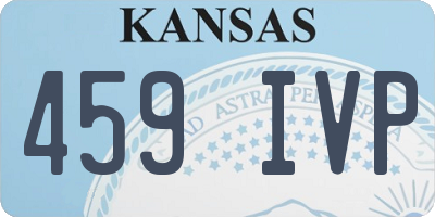 KS license plate 459IVP
