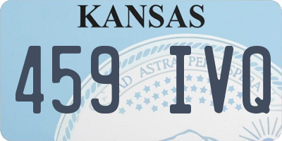 KS license plate 459IVQ