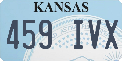 KS license plate 459IVX
