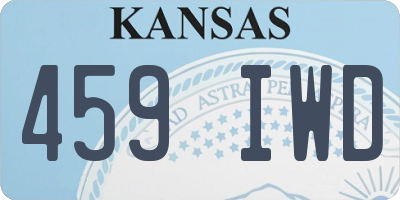 KS license plate 459IWD