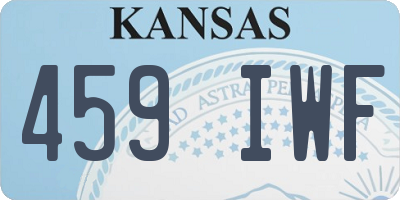 KS license plate 459IWF