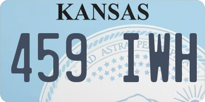 KS license plate 459IWH