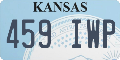 KS license plate 459IWP