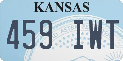 KS license plate 459IWT