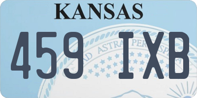 KS license plate 459IXB